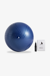 active sitting on a Pilates ball at desk